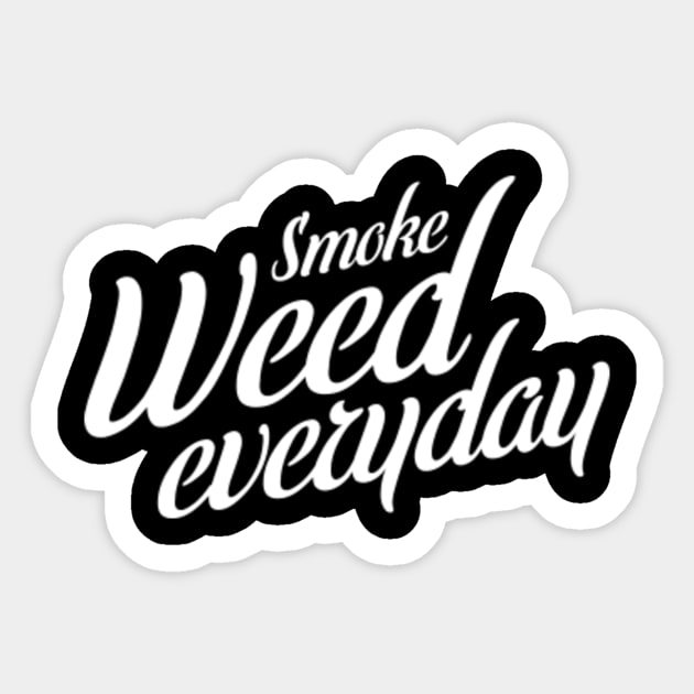 SMOKE WEED EVERYDAY RETRO Smoke Weed Everyday Sticker TeePublic